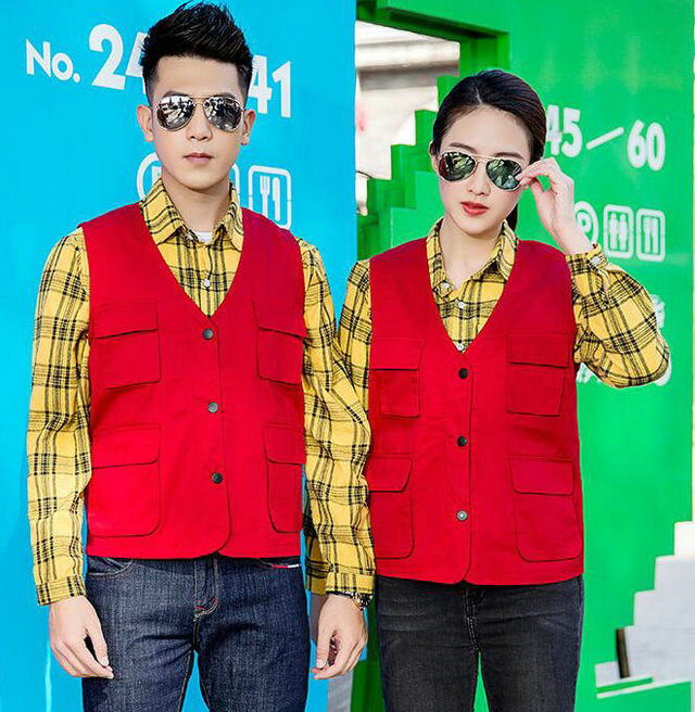 滌棉厚紗卡馬甲2